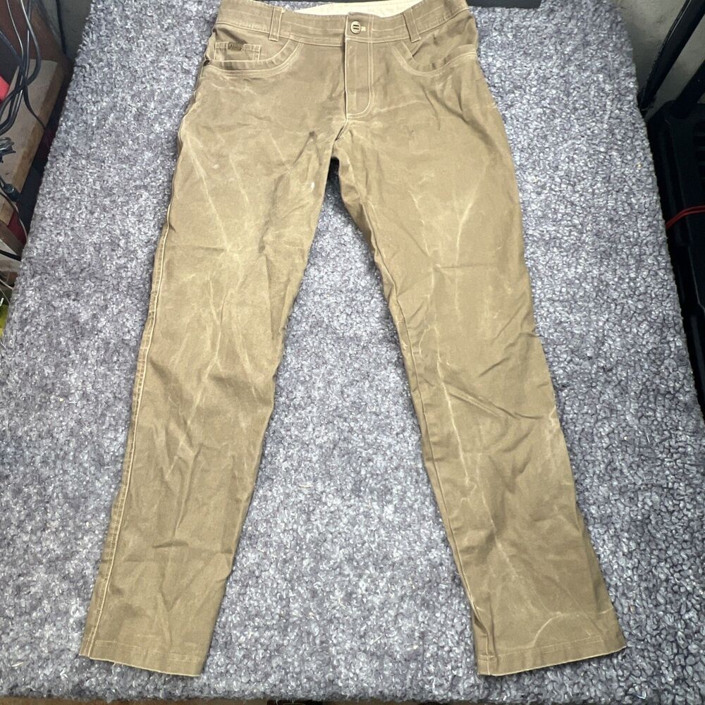 Kuhl The Law Double Knee Pants Men 34x32 Brown Vintage Patina Dye Outdoors Work